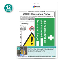 Safe Use & Storage of Chemicals Sign Pack