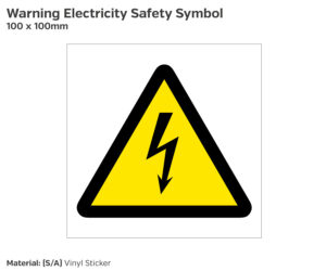 Warning Electricity Symbol Safety Sign