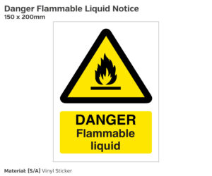 Danger Flammable Liquid Safety Sign