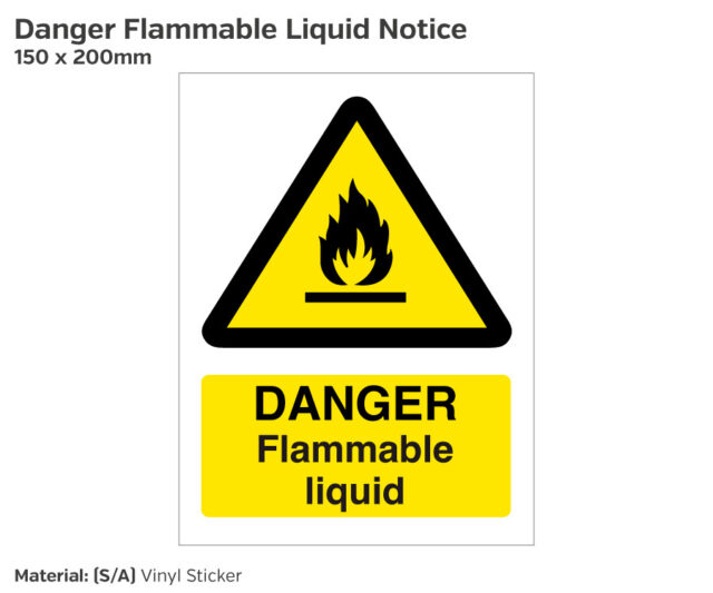Danger Flammable Liquid Safety Sign