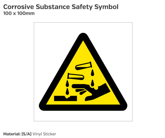 Warning Corrosive Substance Symbol Safety Sign