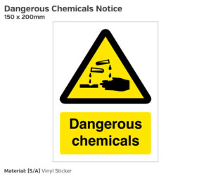 Danger Chemicals - Corrosive Substances Safety Sign