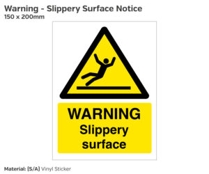Warning Slippery Surface Safety Sign