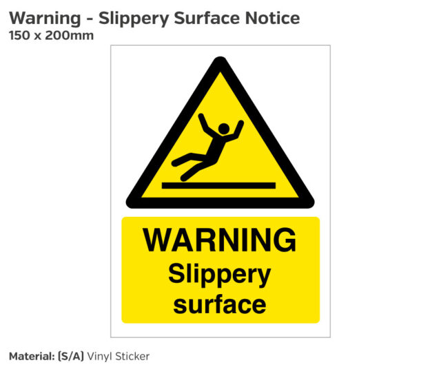 Warning Slippery Surface Safety Sign