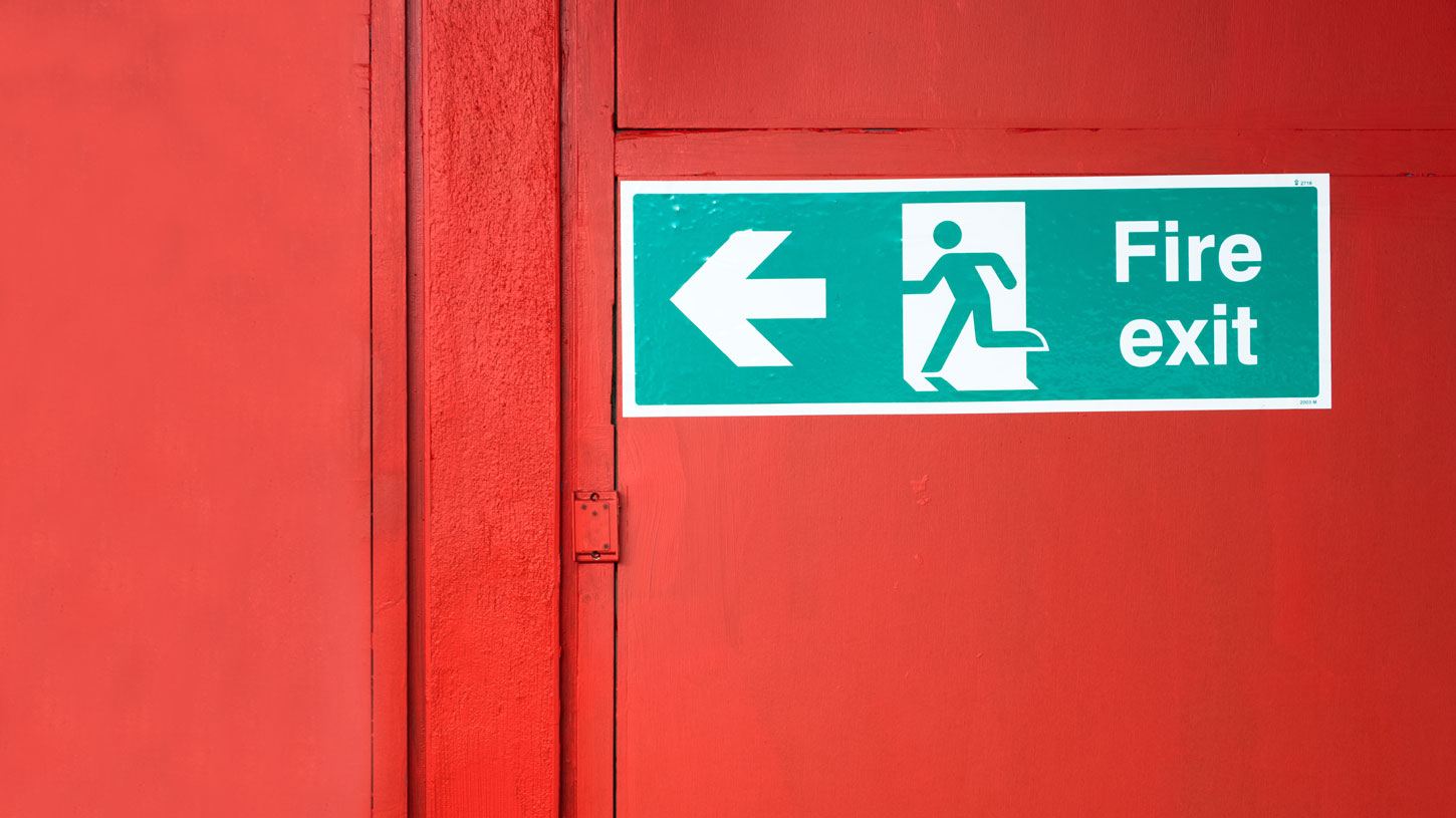 300 x 100mm Fire Escape Signs