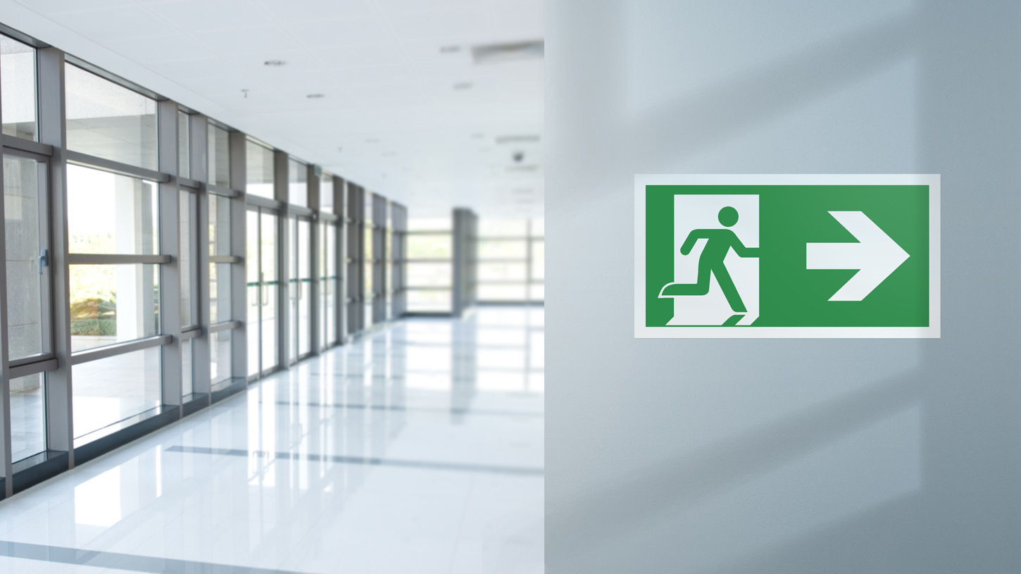 300 x 150mm Fire Escape Signs
