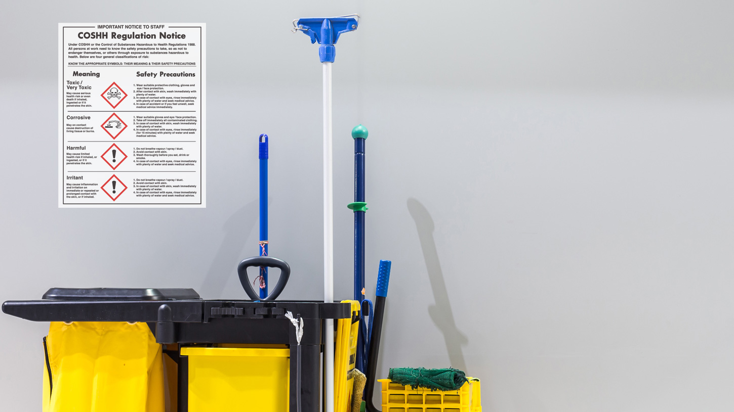 Hazard Warning Cleaning & Chemical Signs