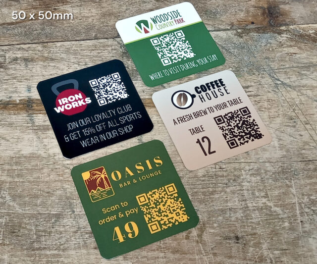 50x50mm full colour qr codes