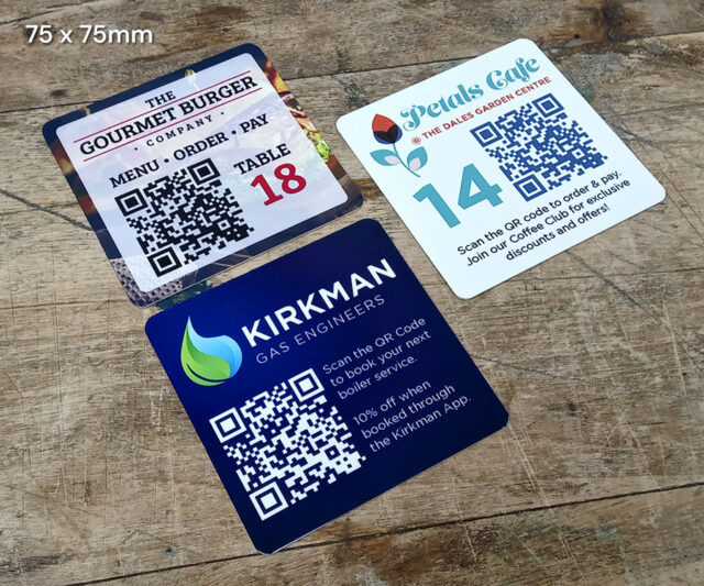 75x75mm full colour qr codes