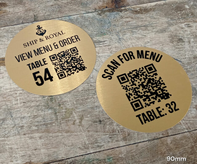 classic gold qr code discs 90mm