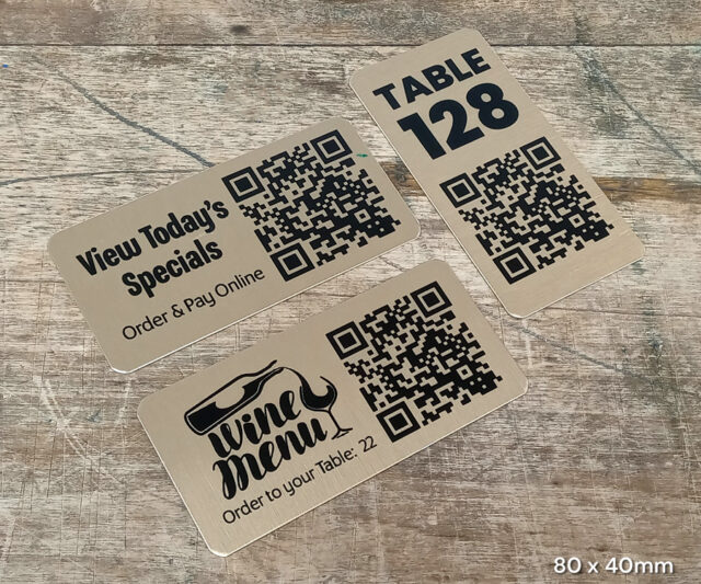 classic gold rectangle qr codes 80x40