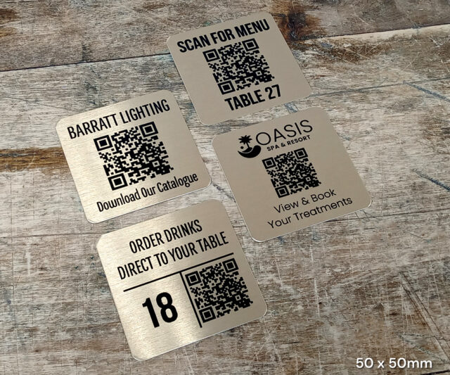 classic gold square qr codes 50x50