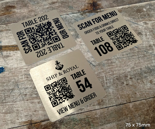 classic gold square qr codes 75x75