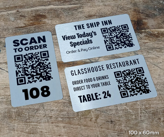 classic silver rectangle qr codes 100x60
