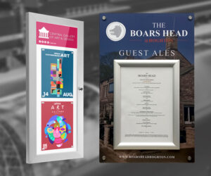 Custom Printed Menu/Poster Display Cases