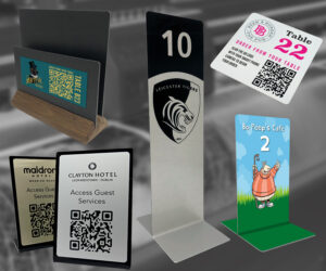 Custom Printed Table Top & QR Code Products