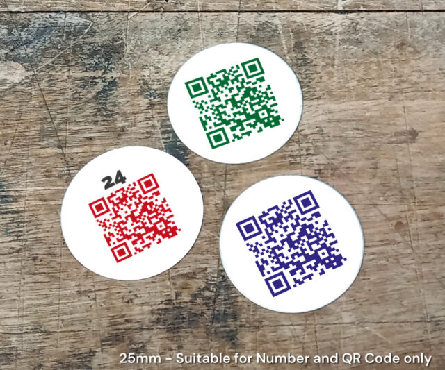 full colour qr code discs 25mm