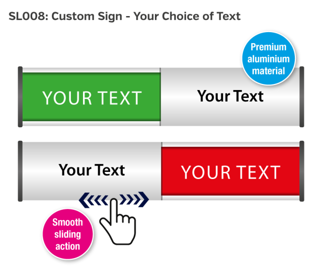 Custom Printed Sliding Door Sign - Image 3