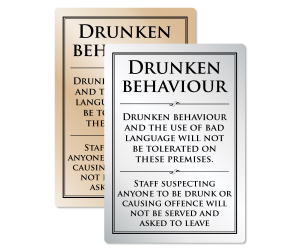 Drunken Behaviour Notice
