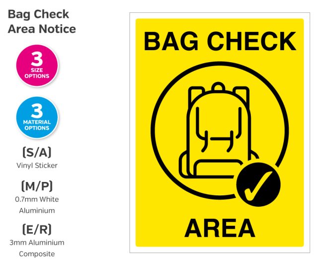 Bag-Check-Area-Notice(Yellow)