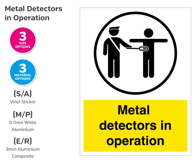 Metal Detectors In Operation Notice