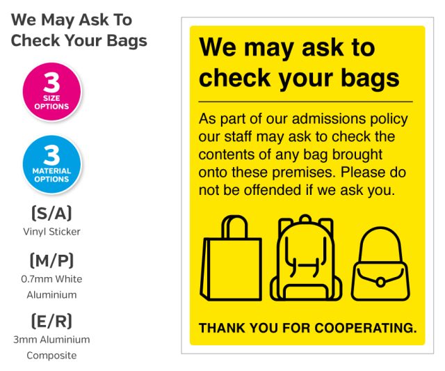 We-May-Ask-To-Check-Bags-Notice(Yellow)