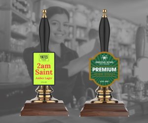 Custom Printed Bar Pump Badges