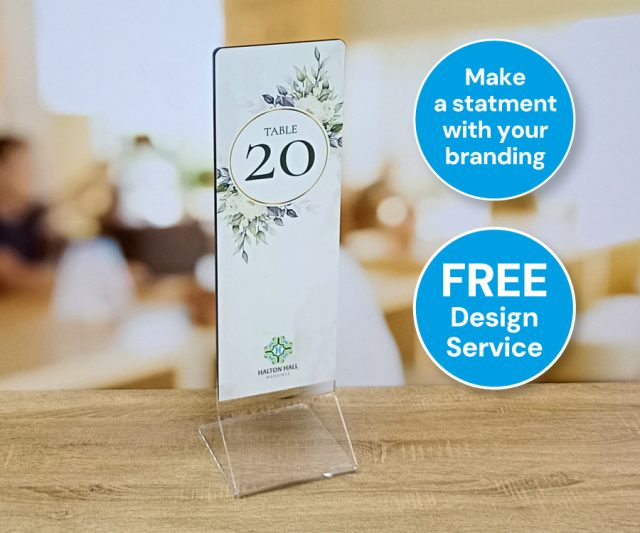 Clear Acrylic Function Room Table Numbers - Any Number, Any Design ...