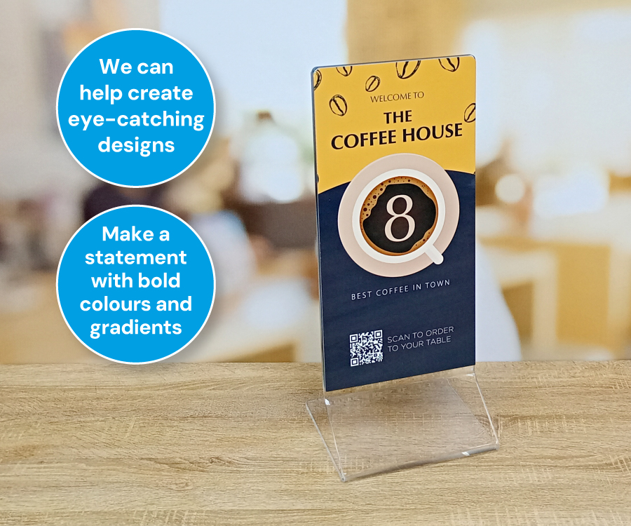 Wide Clear Acrylic Function Room Table Numbers - Any Number, Any Design - Image 5