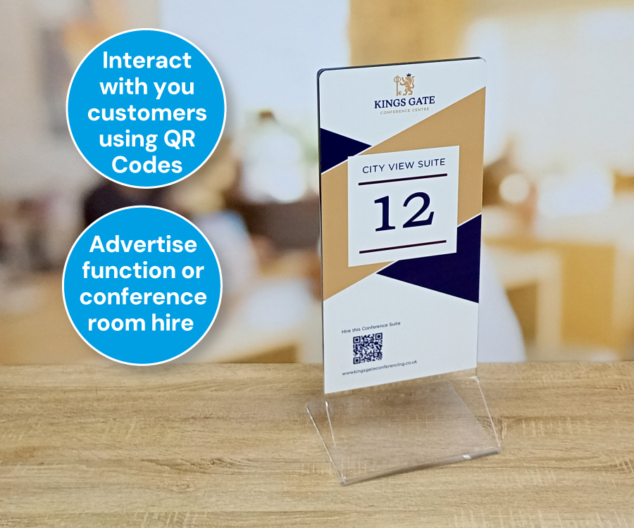 Wide Clear Acrylic Function Room Table Numbers - Any Number, Any Design - Image 4