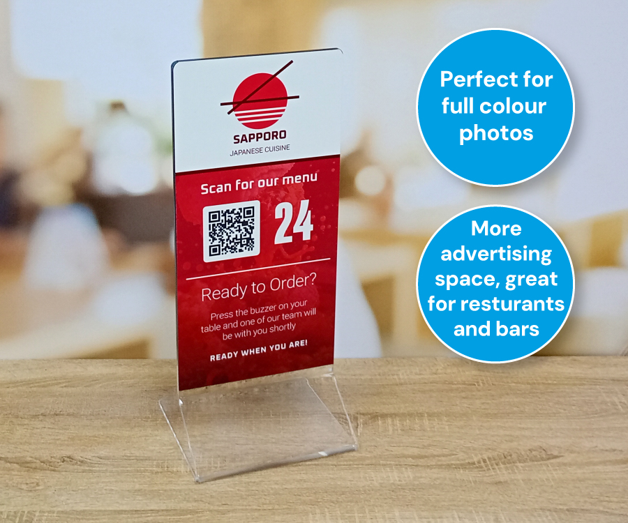 Wide Clear Acrylic Function Room Table Numbers - Any Number, Any Design - Image 2