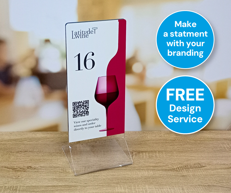 Wide Clear Acrylic Function Room Table Numbers - Any Number, Any Design - Image 6