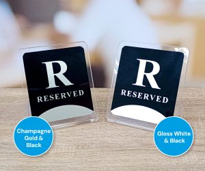Clear Acrylic & Aluminium Reserved Notices