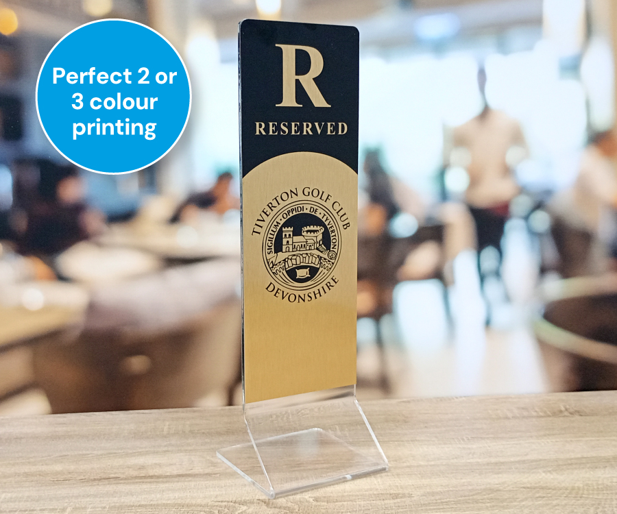 Clear Acrylic Function Room Table Numbers - Brushed Gold - Image 4