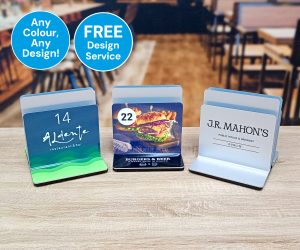 Custom Printed Triple Channel Menu Holder