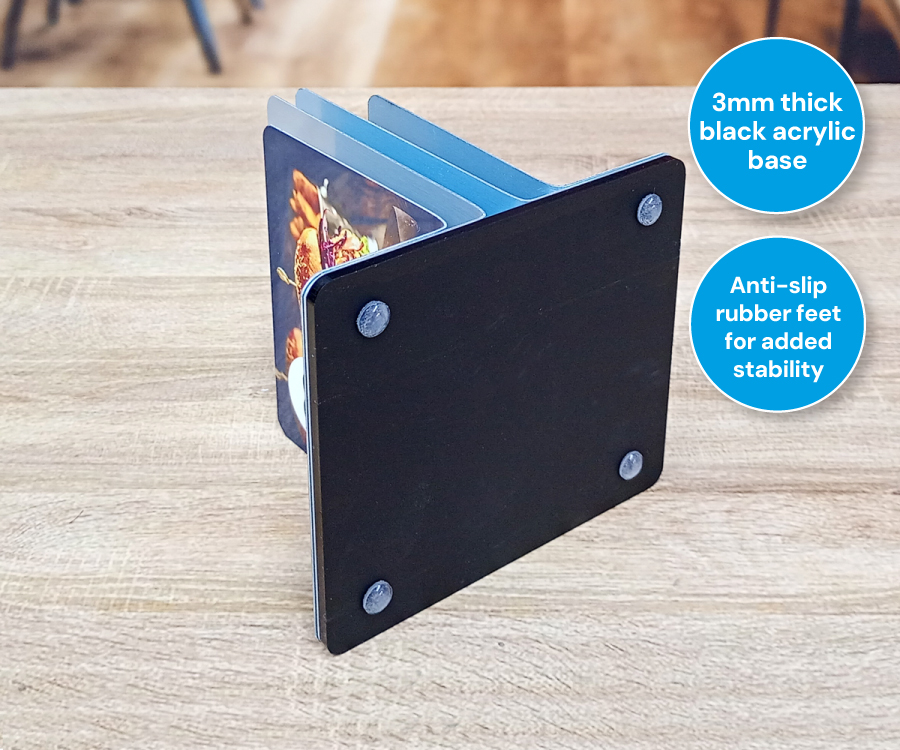 Custom Printed Triple Channel Menu Holder - Image 4