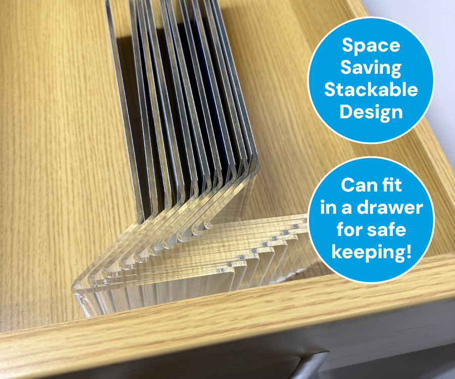 Clear Acrylic Function Room Table Numbers - Brushed Silver - Image 5