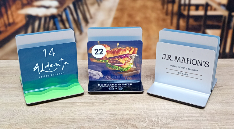 Custom Printed Triple Channel Menu Holders