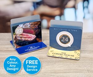 Personalised Double Channel Aluminium Menu Holders