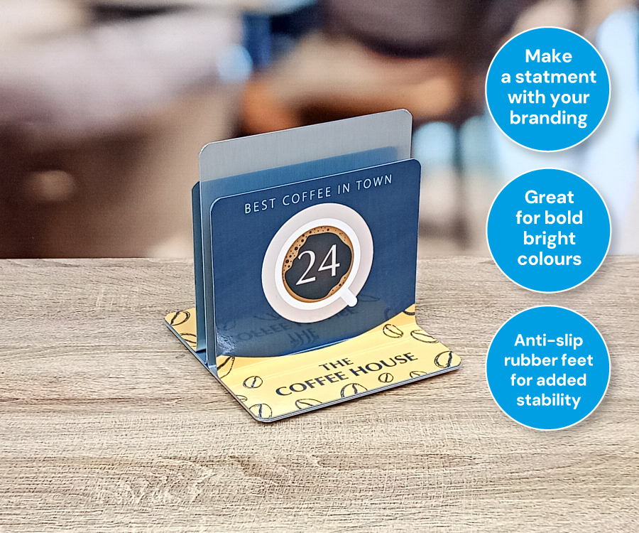 Personalised Double Channel Aluminium Menu Holders