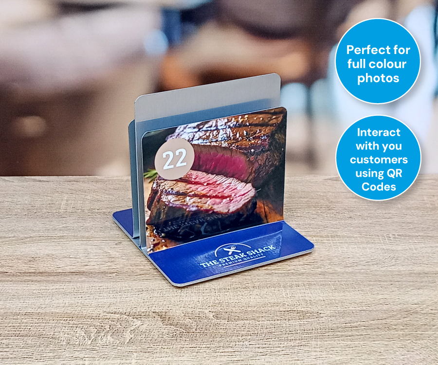Personalised Double Channel Aluminium Menu Holders