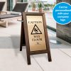 Premium Wooden Wet Floor Safety Stand