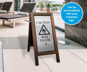 Premium Wooden Wet Floor Safety Stand