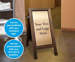 Premium Wooden Custom Text Safety Stand