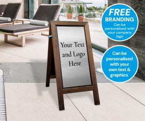 Premium Wooden Custom Text Safety Stand