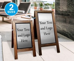 Premium Wooden Custom Text Safety Stands - 2 Sizes