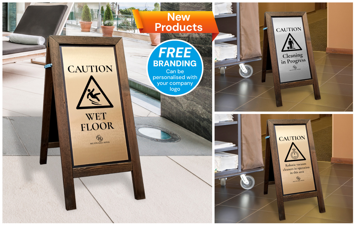 Premium Wooden Safety Floor Stands