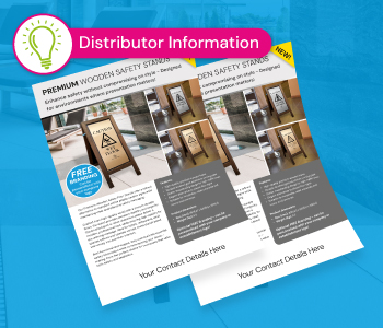 Premium Wooden Safety Floor Stands Distributor Leaflet