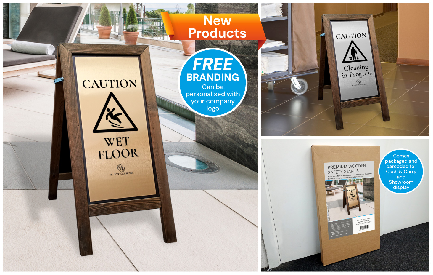 Premium Wooden Safety Floor Stands