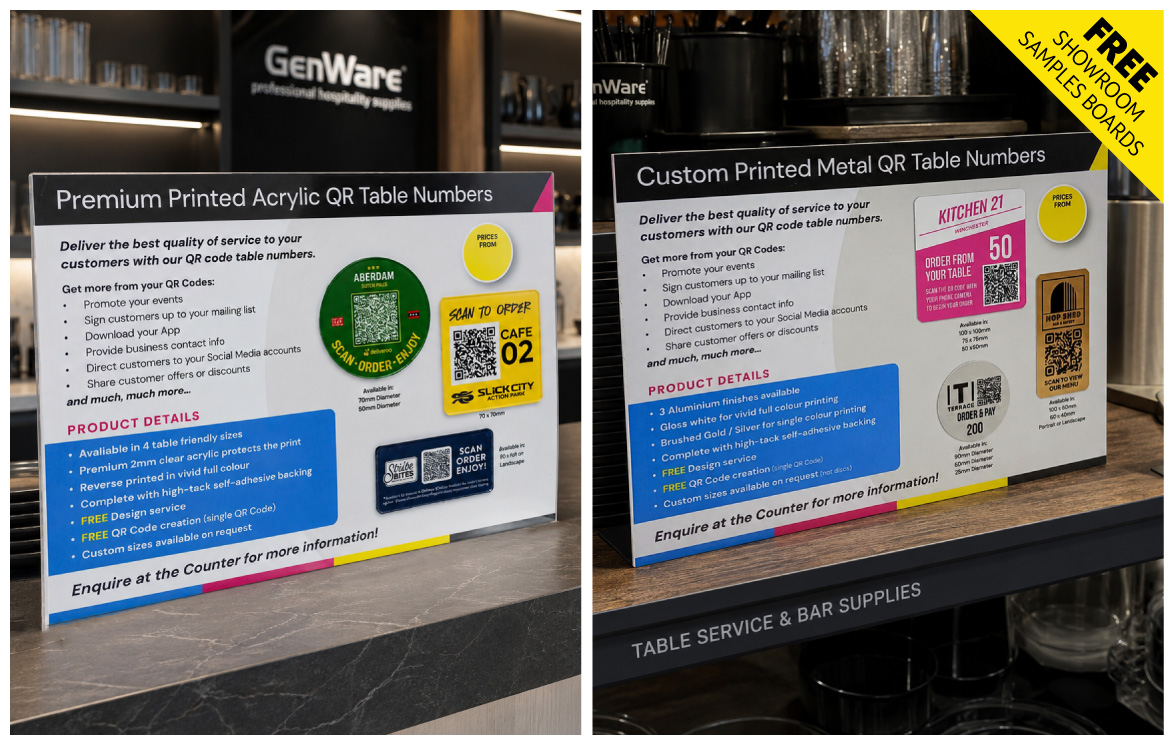 Mileta QR Code Showroom Samples Boards